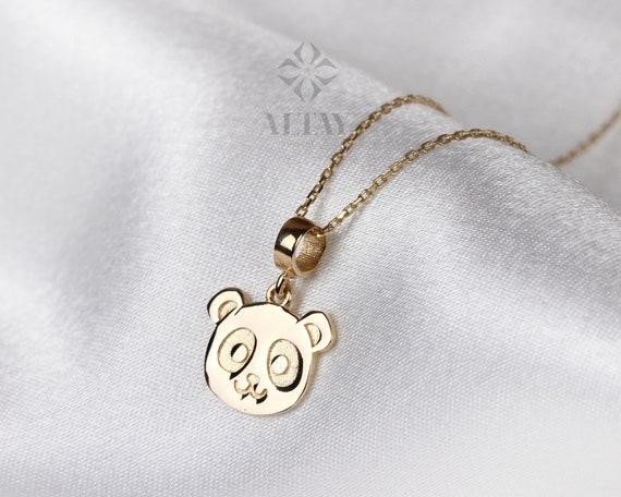 Buy Panda Necklace STAINLESS STEEL Name Necklace Engraved Necklace  Personalized Necklace Custom Necklace Panda Bear Charm Pendant Necklace  Gift Online in India - Etsy
