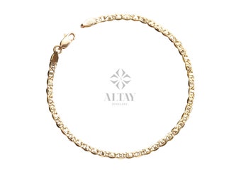 Catena Di Ancoraggio Mariner Riempita In Oro 18 Carati Da 6 - Foto 5