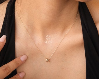 ★SENTIMENTS★ NO.461 NECKLACE 14K Gold Diamond Initial 