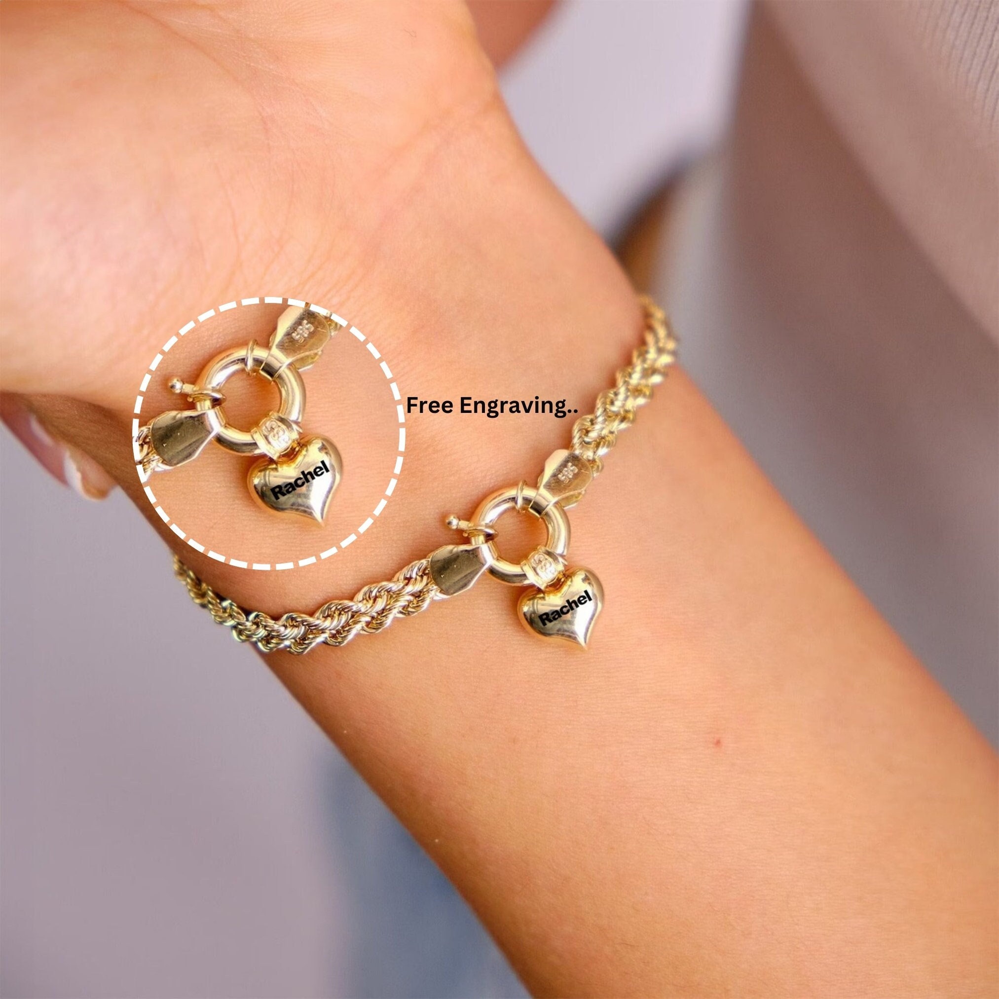 Initial rope bracelet hot sale