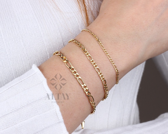 4mm figaro bracelet deals