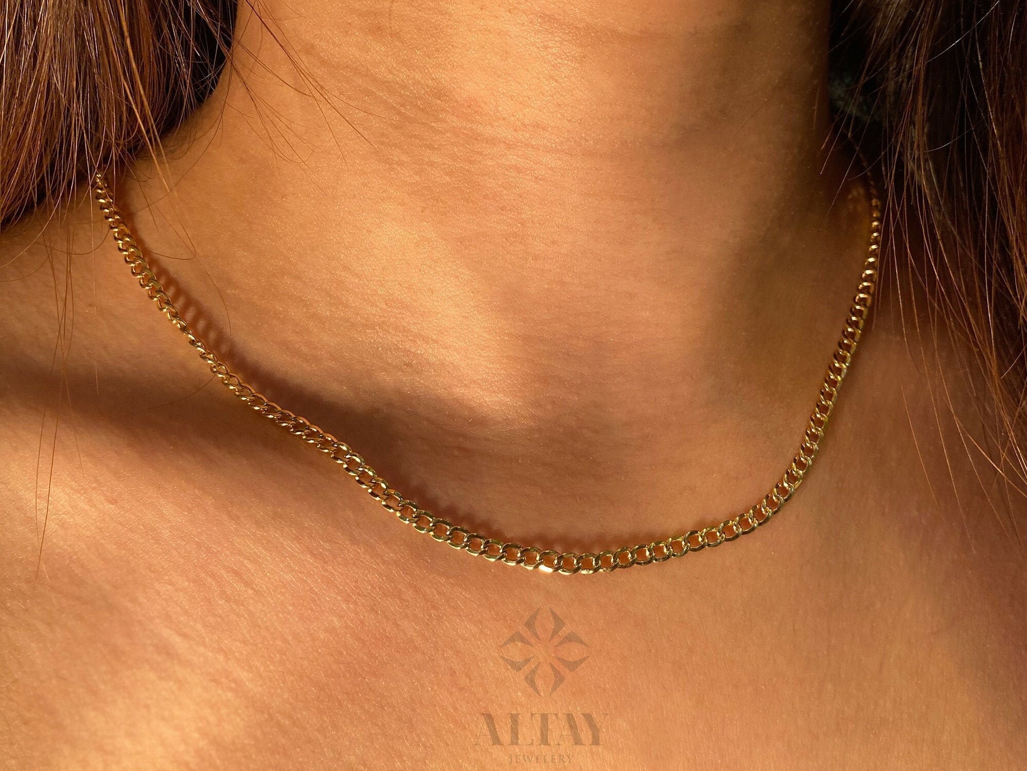 Mejuri 14K Yellow Gold Chain Necklaces: Curb Chain Necklace