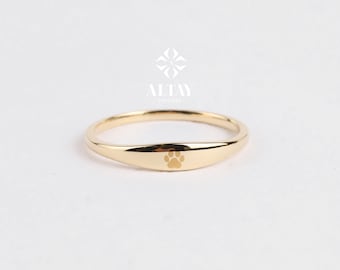 14K Gold Custom Name Ring, Stackable Name Ring, Dainty Stacking Rings, Initial Engraved Rings, Personalized Gift, Baby Name Mom Gift