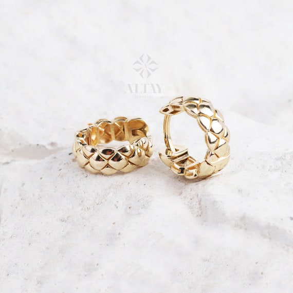 14K Gold Popcorn Huggie Hoops, Bubble Earrings, Tiny Beaded Huggie Hoops, Gold Spheres Earrings, Fancy Gold Hoops, Dainty Gold Ball Hoops