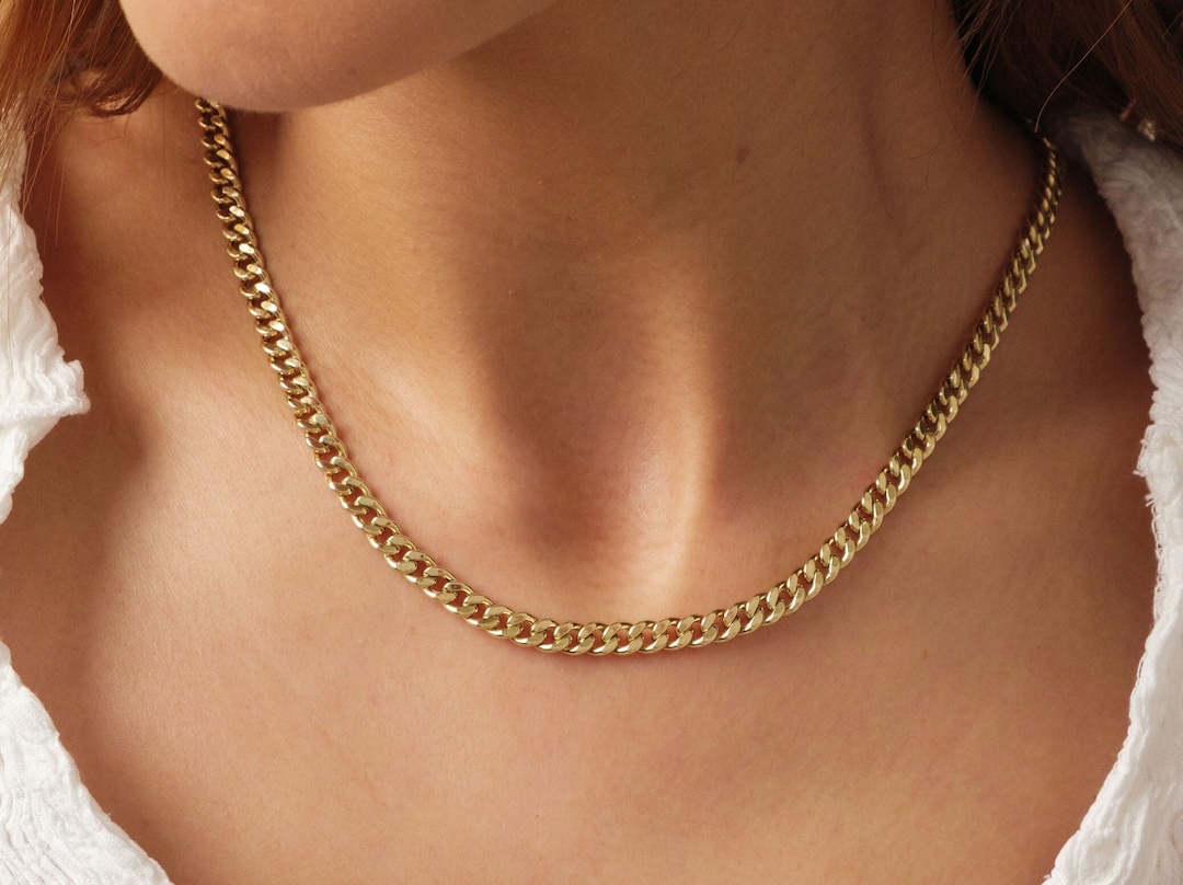 アクセサリー GOLDEN GILT CUBAN NECKLACE 12mm Miami Cuban Link Necklace - 18k Gold Plated – GOLDEN GILT