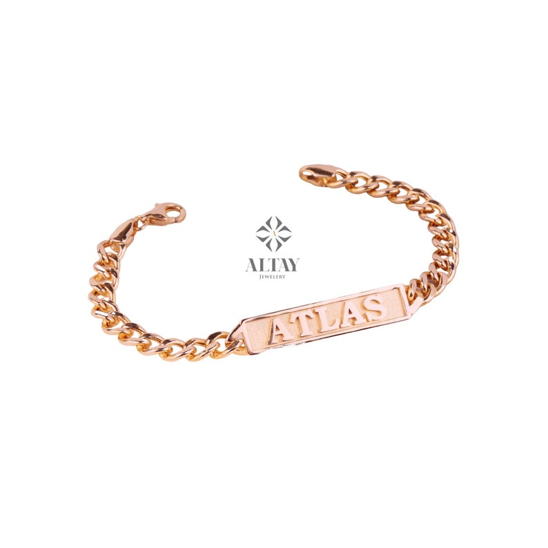 Personalized gold name bracelet, custom gift