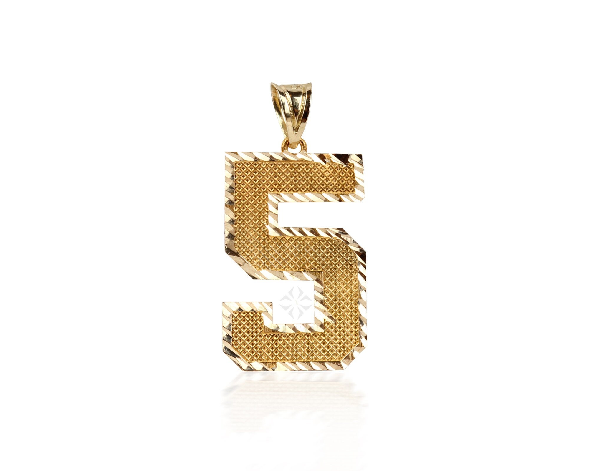 14k gold number necklace online