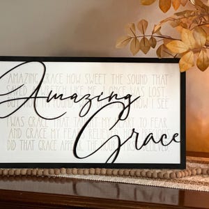 Amazing Grace How Sweet The Sound| Song Lyrics| John Newton| Hymn| Religious Decor| Christian Wall Decor|Gift