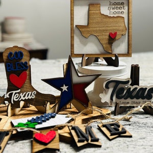 Texas State Sign|Home Sweet Home|Lone Star State|God Bless Texas|Tiered Tray|State Sign|Texas Home Sign| Gift