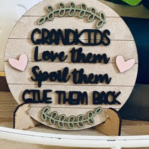 Grandparent Tiered Tray|Grandma Sign| Grandparent Gift| Personalized Grandchildren Name Sign|No Place Like Grandmas House|Gift