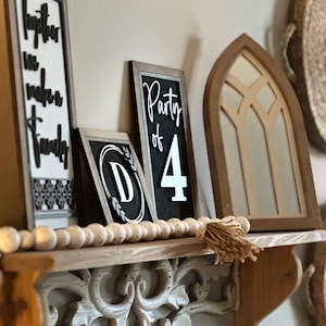Together We Make A Family|Party Of|Last Name Initial Sign|Farmhouse Style| Mantel Decor|Entryway Sign|Gift