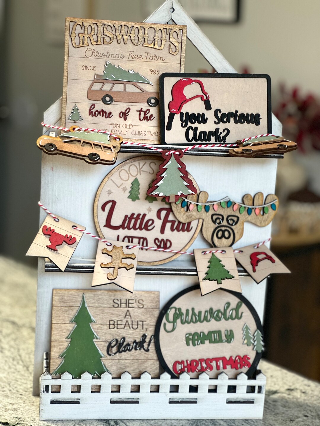 Christmas Vacation Tiered Tray Christmas Vacation Signs Griswolds