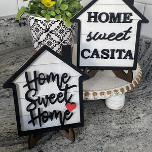 Spanish Home Sign|Farm Charm | Rustic |Home Sweet Home| Home Sweet Casita|Shiplap Sign|Tiered Tray Sign|Wood House|Housewarming