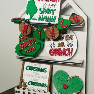 The Grinch Tiered Tray|Christmas Christmas | Grinch Tiered Tray|Christmas Home Decorations| Merry Grinchmas | Christmas Home Decoration