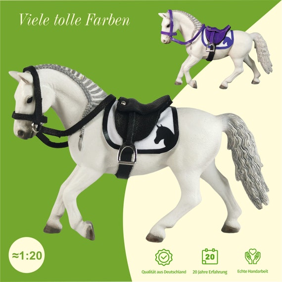 Set da equitazione per il tempo libero, briglia, coperta da sella, accessori  per cavalli Schleich -  Italia