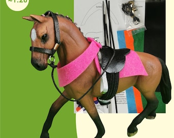 Craft set saddle bridle for Schleich horses