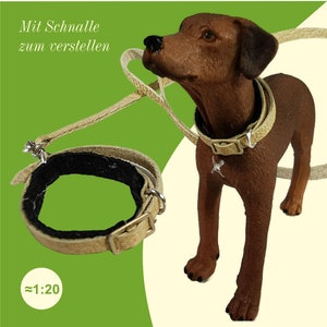 Halsband und Leine Miniatur passend als Schleich Hunde Zubehör Bild 2