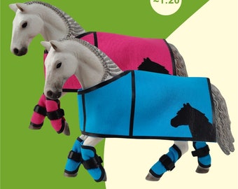 Transport blanket "Luna" gaiters model horses accessories Schleich horse