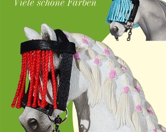 Pony Fliegenhalfter Führseil Zubehör passend für Schleich Papo Modellpferde