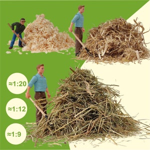 Box bedding hay straw shavings model horse accessories