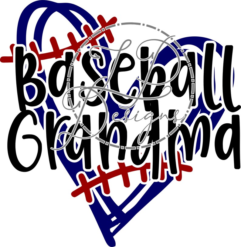 Download Baseball Grandma Sketch Heart CDR PNG SVG file | Etsy