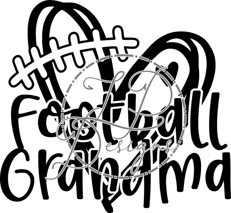 Football Grandma Sketch Heart CDR PNG SVG File  Etsy