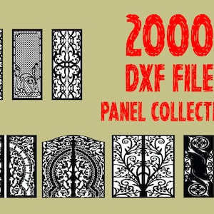 Panel Leafs collection, Decorative panel DXF Set Screen Partitions, Room Divider Ornaments bundle Silhouette Cricut Laser and Plasma Cutting