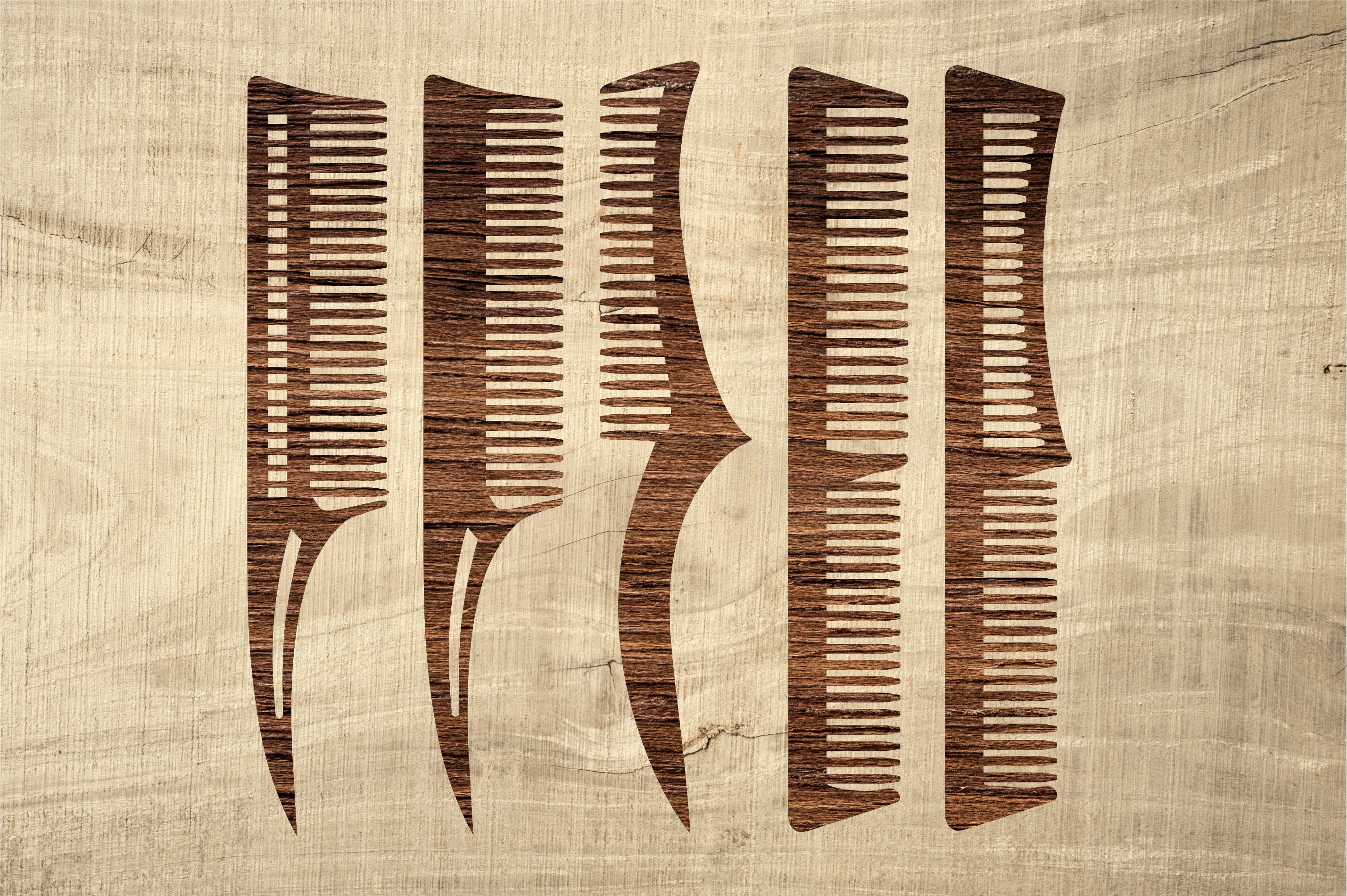 Original Laser-cut SVG & DXF Files: Beard Combs, Hair Combs, and More ...