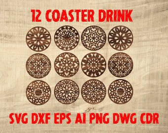 Coaster Svg Bundle, Drink Coaster Svg, Wine Saying Dxf, Beer Quote Dxf, Coffee Coaster Svg, Floral Monogram Svg, Tea Saying Svg, Wine Svg