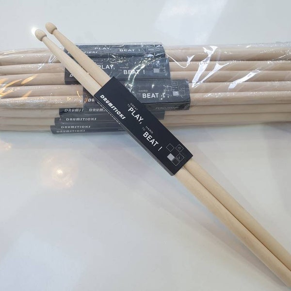 5A Drum Sticks 16" Drumsticks Maple High Quality Wood Premium feel