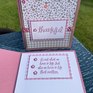 Stampin' Up reconnaissants fait main ! Carte - Carte de remerciement amitié - Design floral - Carte estampée à la main - Carte de gratitude d'un ami C8
