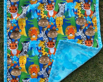 Dockfilt eller bilbarnstol från Zoo Animals, Snuggie 22"x24"