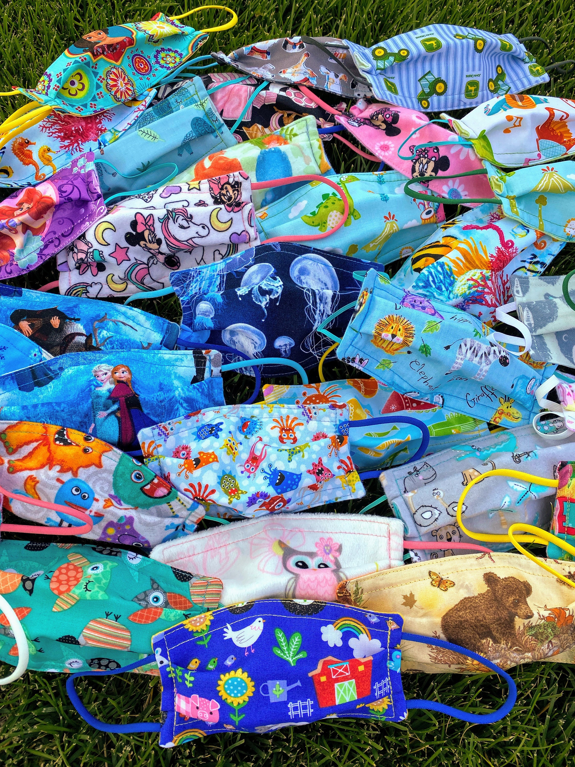 Youth/Child/Toddler Face Masks | Double layered Kid Face Masks|25+Des…