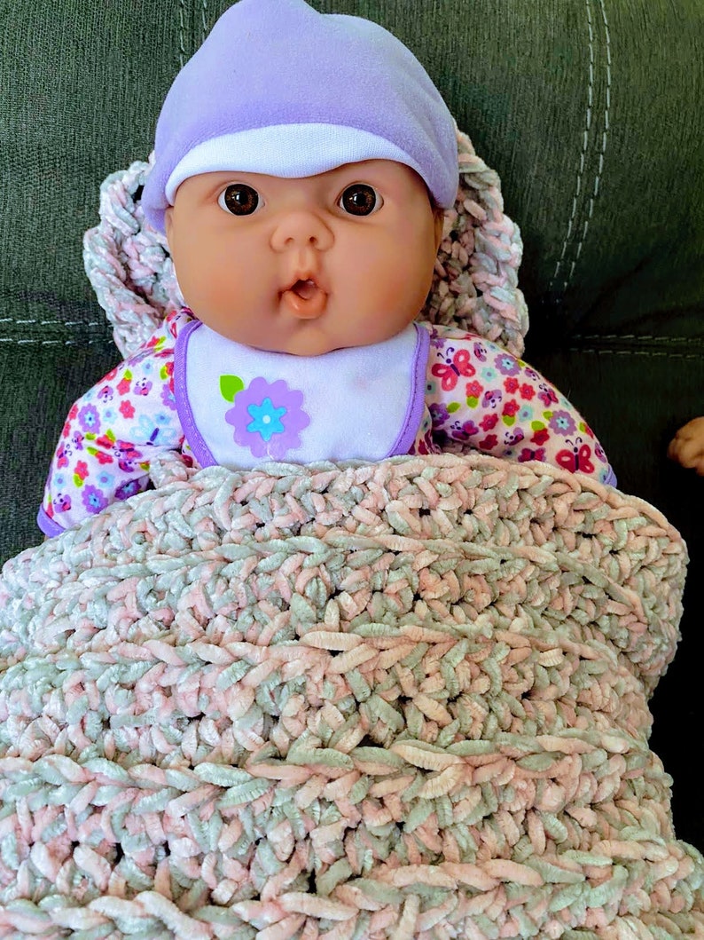 Buy Super Soft Crocheted Baby Blanket With Bernat Baby Velvet Yarn Online in India Etsy