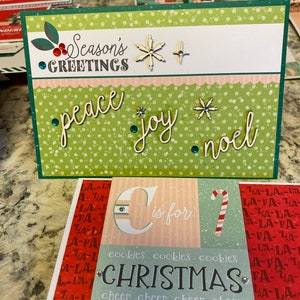 Set van 6 kaarten / Kerstman Express / Uniek door mij ontworpen / Gemaakt van Stampin Up-papier / Merry Christmas / Set B