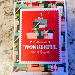 Set van 6 kaarten / Kerstman Express / Uniek door mij ontworpen / Gemaakt van Stampin Up-papier / Merry Christmas / Set C