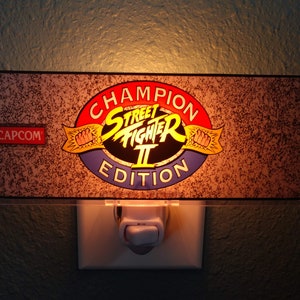 Street Fighter II 2 Champion Edition Arcade Marquee 2.5&quot; x 6.5&quot; Night Light