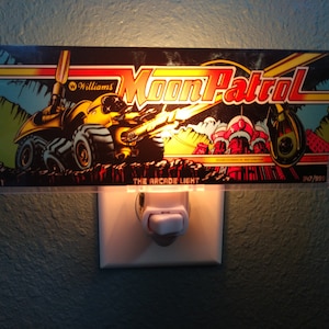 Moon Patrol Arcade Marquee 2.5&quot; x 6.5&quot; Night Light