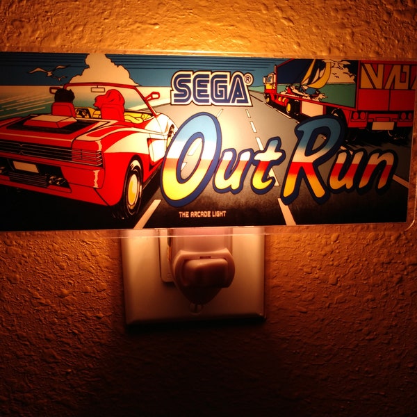 OUTRUN Arcade Marquee Night Light 2.5" x 6.5"