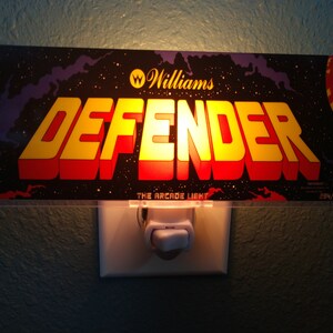 Defender Arcade Marquee 2.5&quot; x 6.5&quot; Night Light