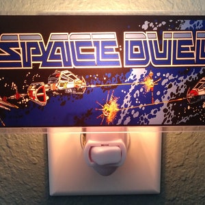 Space Duel Arcade Marquee Night Light 2.5&quot; x 6.5&quot;