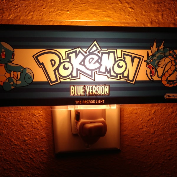 Pokemon Blue Arcade Marquee Night Light