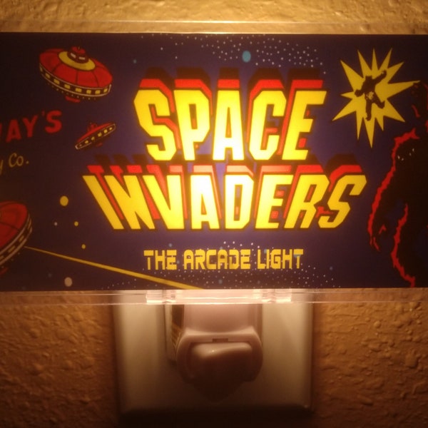 Space Invaders Arcade Marquee 2.5" x 6.5" Night Light