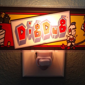 Dig Dug Arcade Marquee 2.5&quot; x 6.5&quot; Night Light