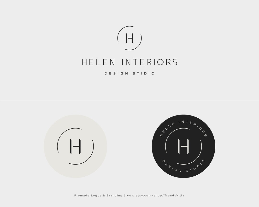 Interior Design Logo, Custom Logo, Premade Logo Design, Elegant Logo ...