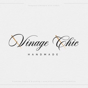 Needle Logo, Sewing Logo, Needle and Thread Pre-made Logo, Seamstress Logo,  Tailors Logo, Minimalist Logo eps, Svg, Jpeg, Pdf, Png Files 