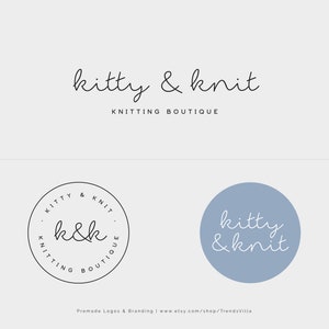 Strick logo, Handmade Studio Logo, Garn Logo, Häkel Logo, Branding Kit, Handmade Logo Design, Strick Boutique Logo Design