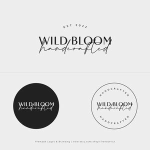 Premade Logo Design, Modern Boho Logo, Elegant Logo, Minimalist Neutral Logo, Simple Handwriting Logo, Custom Logo, Minimal Logo Design