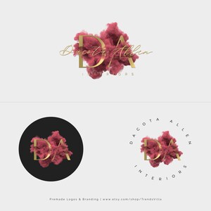 Beauty logo Design, Premade logo design, Red logo, Boutique logo, Watercolour logo, Cosmetic logo, Modern logo, Text logo, Nail logo design