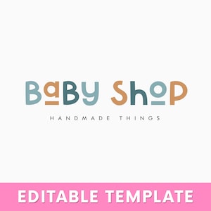 DIY Children's Store Logo Template Bundle | Editable Logo | DIY Modern Boho Logo | Children's Boutique Logo | Circle Logo | Retro Logo